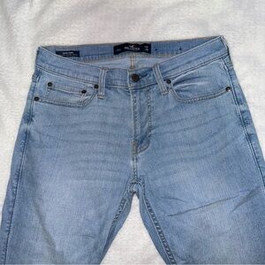 Hollister Men's Denim Super Skinny Jeans - Light Blue